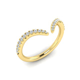 Diamond Open Chevron Ring