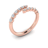 Graduated Diamond  Open Wrap Ring