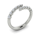 Graduated Diamond  Open Wrap Ring