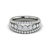 Diamond Three Row Ring