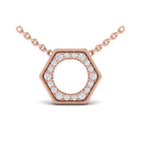 Diamond Open Honeycomb Pendant Necklace