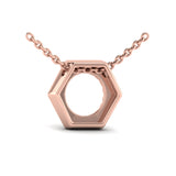 Diamond Open Honeycomb Pendant Necklace