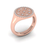 Star Diamonds And Bezel Signet Ring