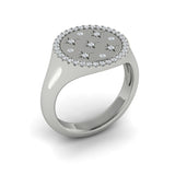 Star Diamonds And Bezel Signet Ring