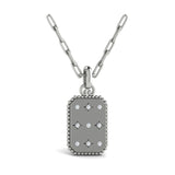 Diamond Starburst Medallion Pendant Link Necklace