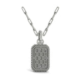 Diamond Starburst Medallion Pendant Link Necklace