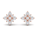 Floating Diamond Star Stud Earrings