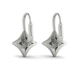 Diamond Vlora Star With Diamond Centerstone Huggie Earrings