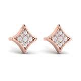 Channel Set Diamond Vlora Star Stud Earrings