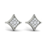 Channel Set Diamond Vlora Star Stud Earrings