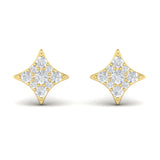 Diamond Cluster Star Stud Earrings