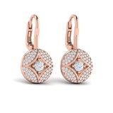 Diamond Disc  With Vlora Star Motif And Diamond Centerstone Huggie Earrings