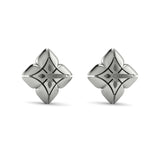 Diamond Cluster Floral Vlora Star Motif Stud Earrings