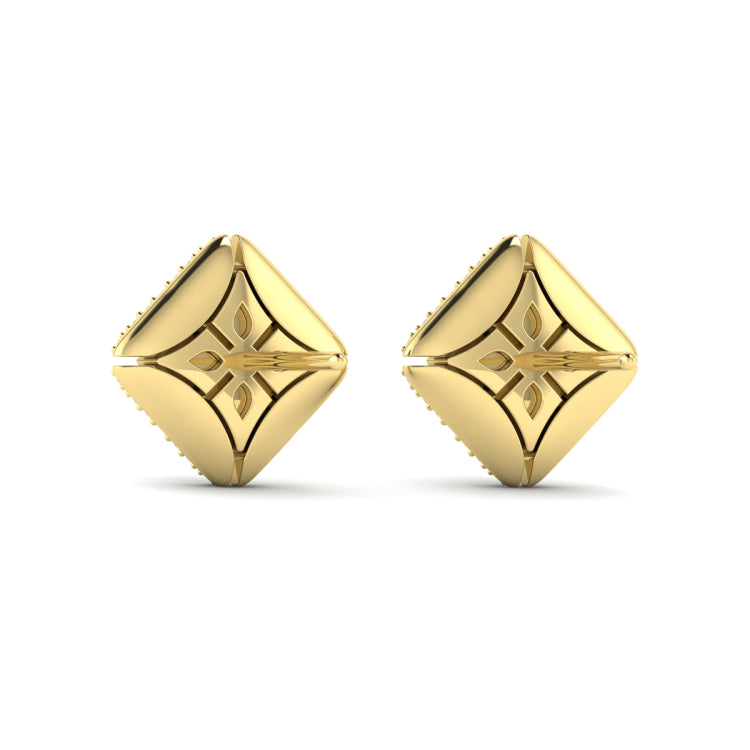Diamond Vlora Star With Channel Set Diamond Cluster Stud Earrings