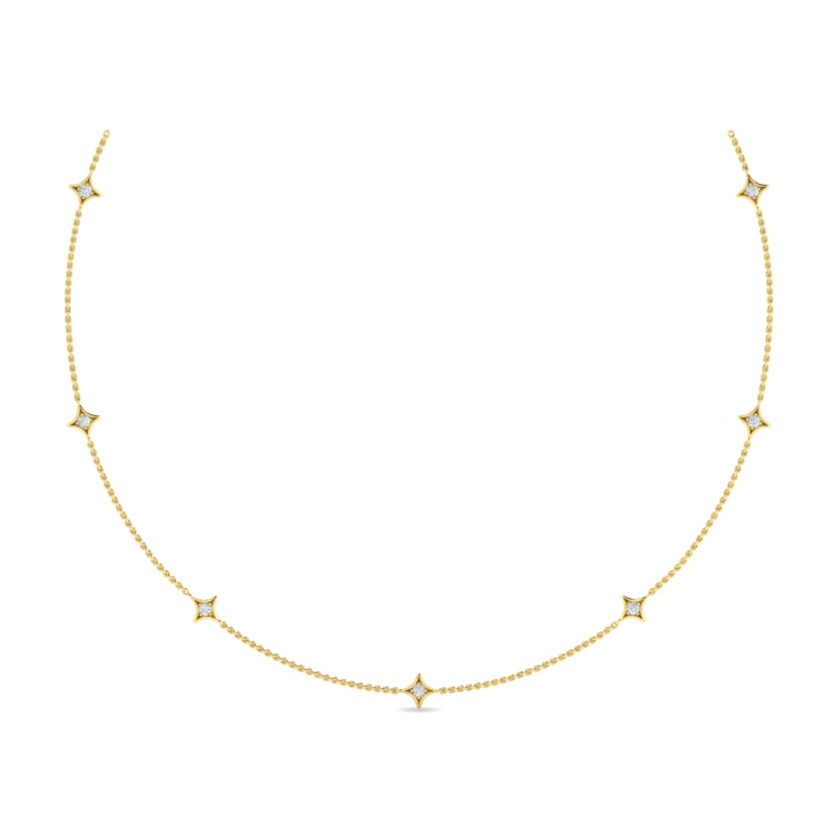 Multi Diamond Vlora Star Necklace