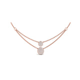 Diamond Disc Two Row Necklace