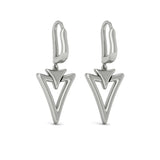 Diamond Open Double Trinity Huggie Earrings