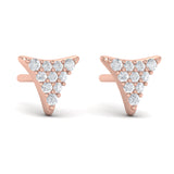 Diamond Trinity Stud Earrings