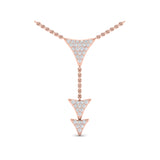 Diamond Trinity Vertical Pendant Necklace