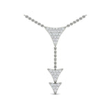Diamond Trinity Vertical Pendant Necklace