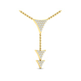 Diamond Trinity Vertical Pendant Necklace