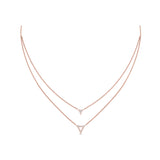 Diamond Open Trinity Two Row Necklace