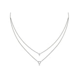 Diamond Open Trinity Two Row Necklace