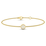 Diamond Cluster Single Honeycomb Bracelet