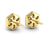 Diamond Cluster Honeycomb Stud Earrings