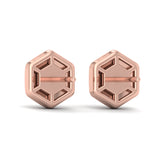 Diamond Cluster Honeycomb Stud Earrings