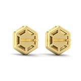 Diamond Cluster Honeycomb Stud Earrings