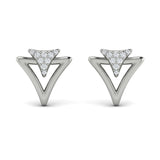 Diamond Trinity Open Stud Earrings