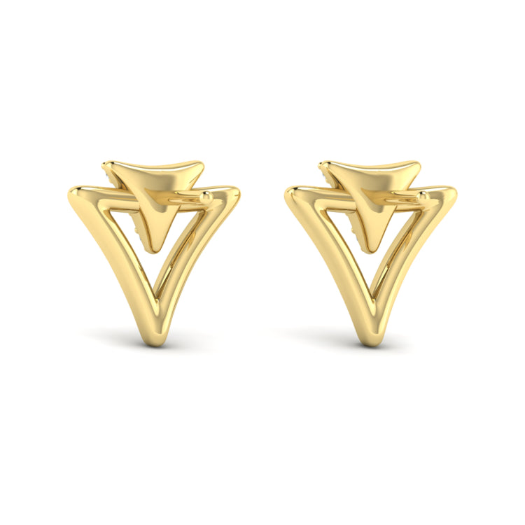 Diamond Trinity Open Stud Earrings