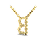 Diamond  Alphabet Pendant Necklace, B