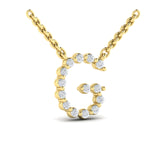 Diamond  Alphabet Pendant Necklace, G