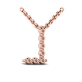 Diamond  Alphabet Pendant Necklace, L