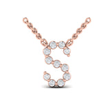 Diamond  Alphabet Pendant Necklace, S