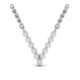 Diamond  Alphabet Pendant Necklace, V