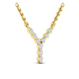 Diamond  Alphabet Pendant Necklace, Y