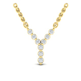 Diamond  Alphabet Pendant Necklace, Y