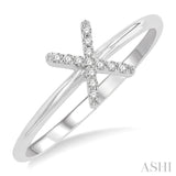 'X' Initial Diamond Ring