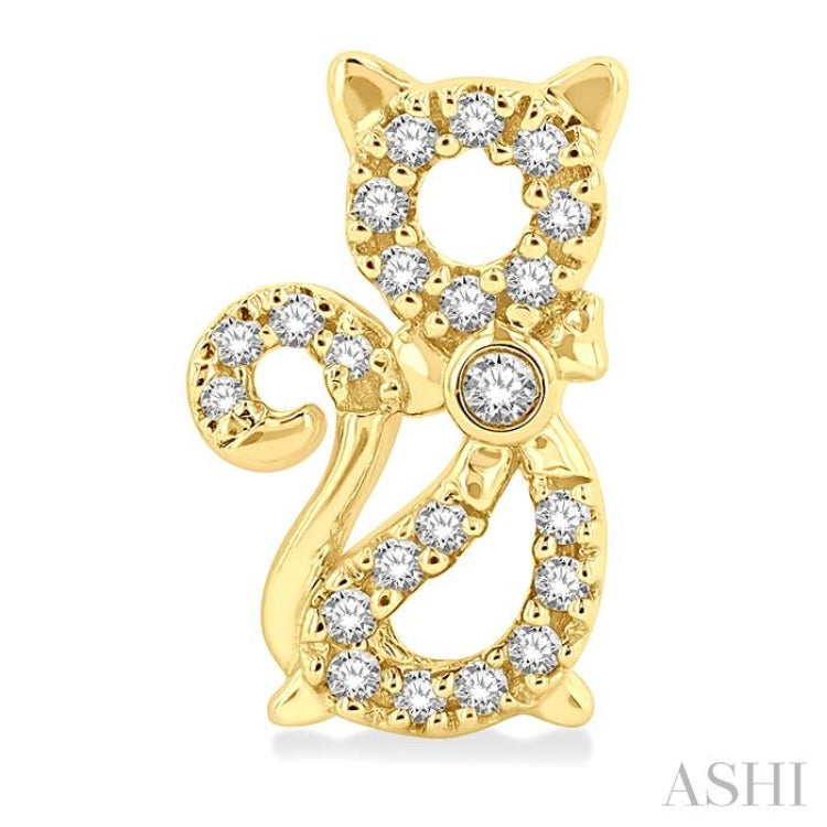 Cat Petite Diamond Fashion Earrings