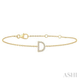 D' Initial Diamond Bracelet