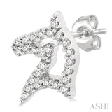 Horse Petite Diamond Fashion Earrings