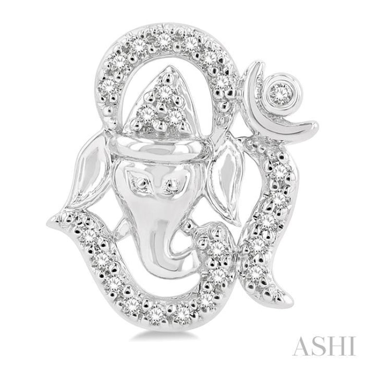 Om Ganesha Petite Diamond Fashion Earrings