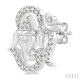 Om Ganesha Petite Diamond Fashion Earrings