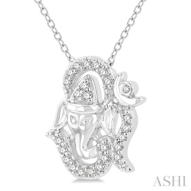 Om Ganesha Petite Diamond Fashion Pendant