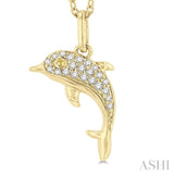 Dolphin Petite Diamond Fashion Pendant