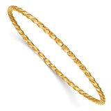 14k 2.50mm Twisted Slip-on Bangle