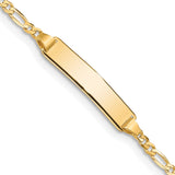 14k Baby Figaro ID Bracelet